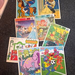 Huge collection of vintage playskool puzzles